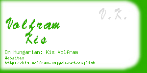 volfram kis business card